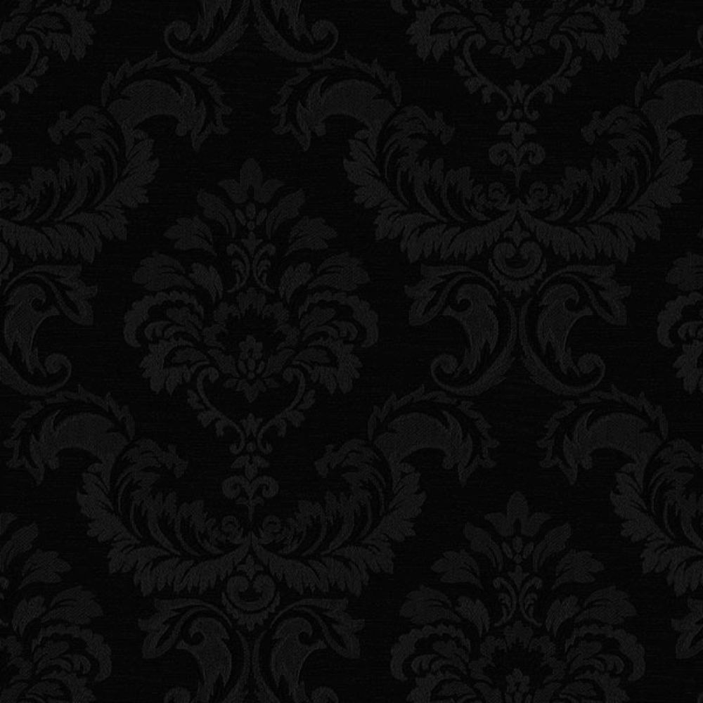 Patton Wallcoverings SK34750 Simply Silks 4 Damask Wallpaper in Black